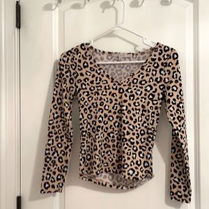 Cheetah print crop top